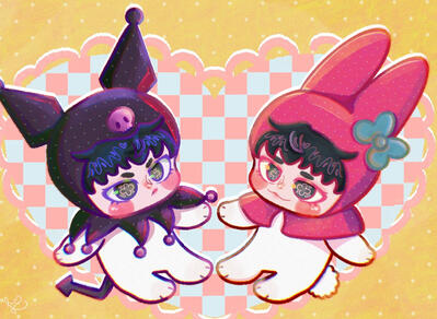 Seonghwa x my melo and kuromi